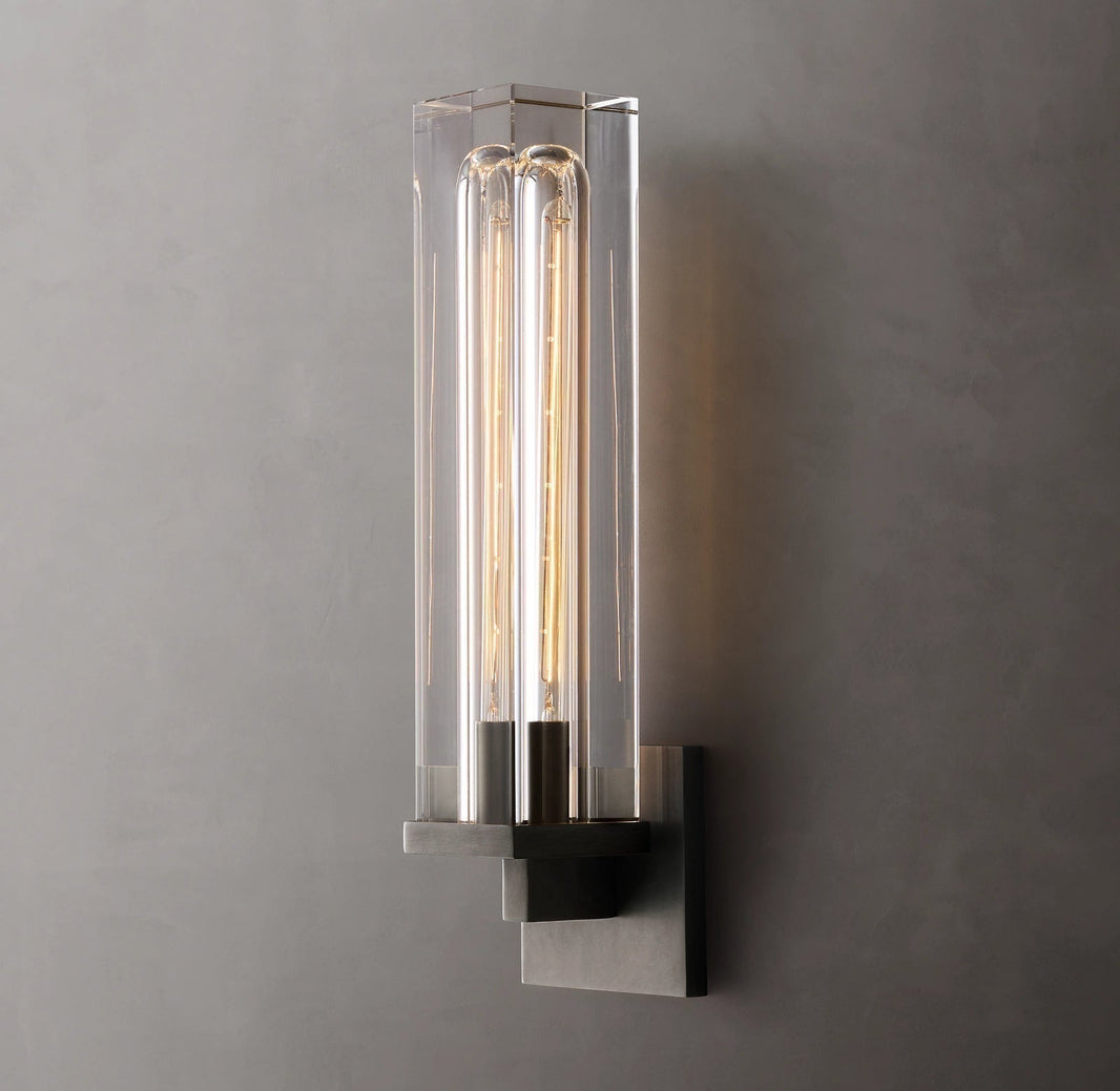 Savile Crystal Block Square Wall Sconce
