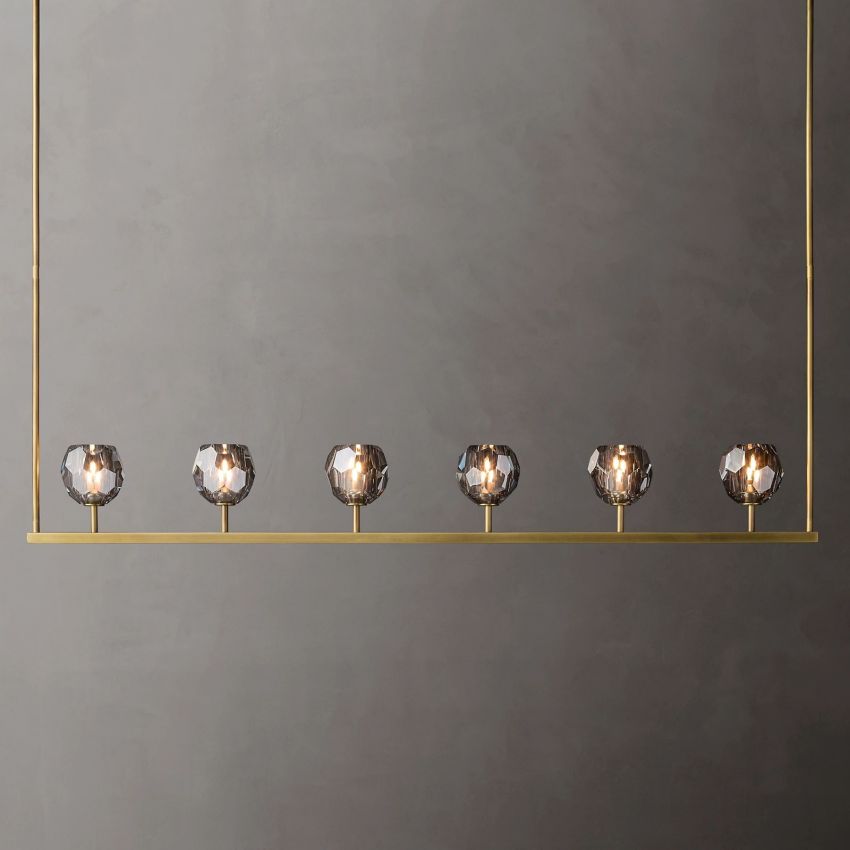Boule De Radiant Crystal Linear Chandelier 60"