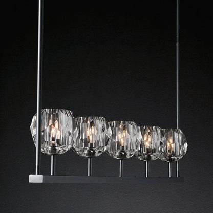 Boule De Radiant Crystal Linear Chandelier 60"