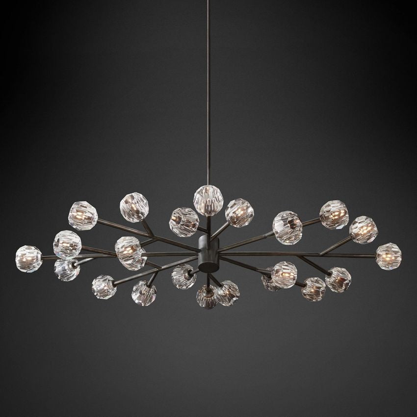 Boule De Radiant Crystal Oval Chandelier 72"