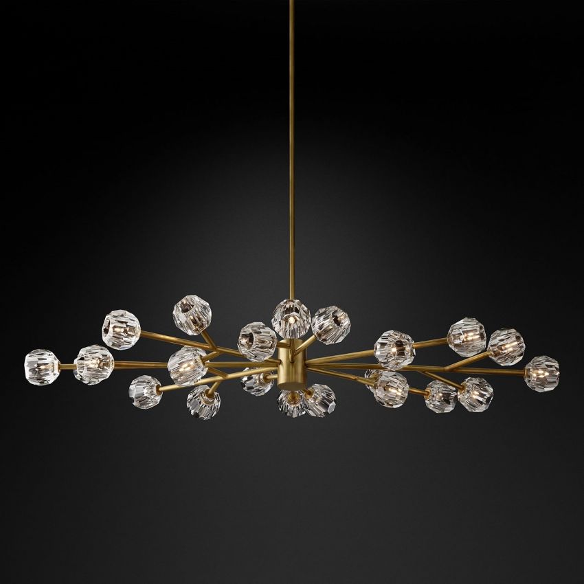 Boule De Radiant Crystal Oval Chandelier 72"