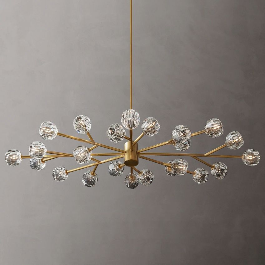 Boule De Radiant Crystal Oval Chandelier 72"
