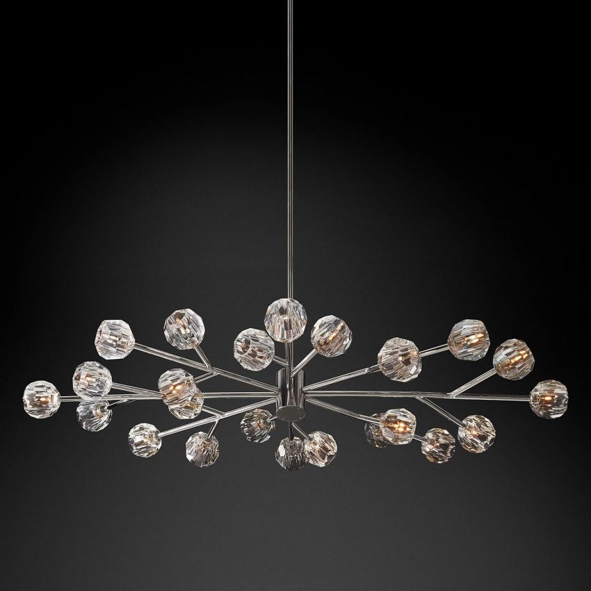 Boule De Radiant Crystal Oval Chandelier 72"