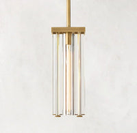 Savile Crystal Block Square Pendant Light