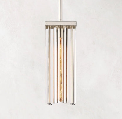 Savile Crystal Block Square Pendant Light