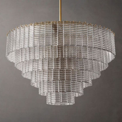 Sirene Draped Glass Round Chandelier 41"