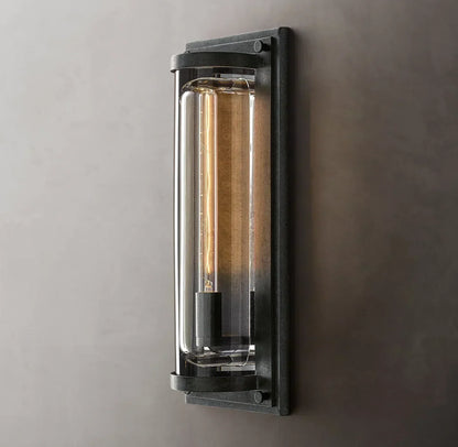Savile Crystal Block Grand Round Wall Sconce