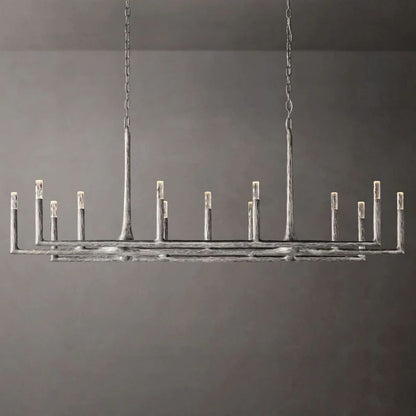 Thaddeus Artisan Forged Linear Chandelier 72"