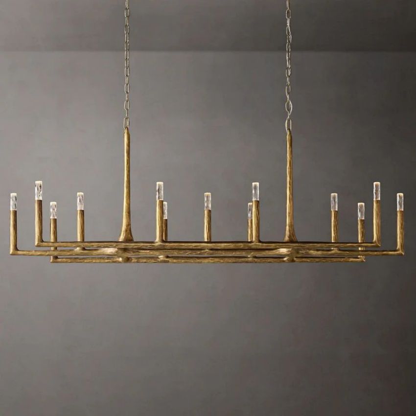 Thaddeus Artisan Forged Linear Chandelier 72"