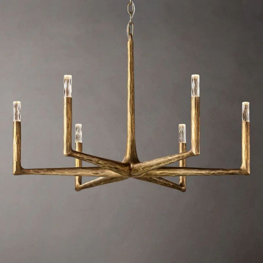 Thaddeus Artisan Forged Round Chandelier 36"