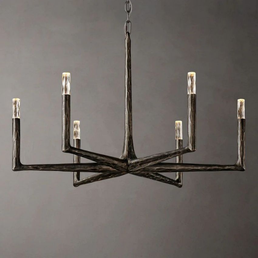 Thaddeus Artisan Forged Round Chandelier 36"