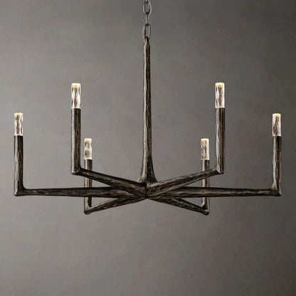 Thaddeus Artisan Forged Round Chandelier 36"