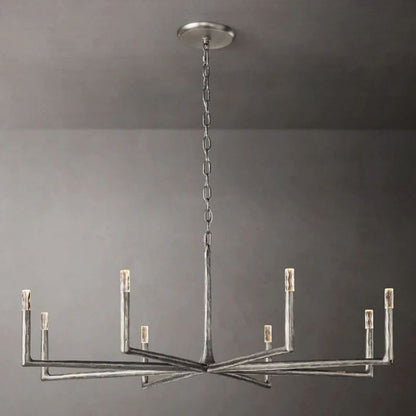 Thaddeus Artisan Forged Round Chandelier 60"