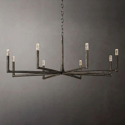 Thaddeus Artisan Forged Round Chandelier 60"