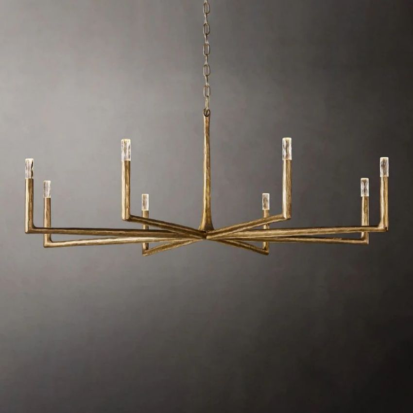 Thaddeus Artisan Forged Round Chandelier 60"