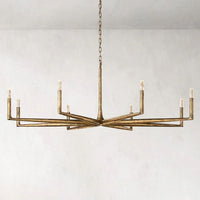 Thaddeus Artisan Forged Round Chandelier 72"
