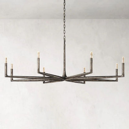 Thaddeus Artisan Forged Round Chandelier 72"