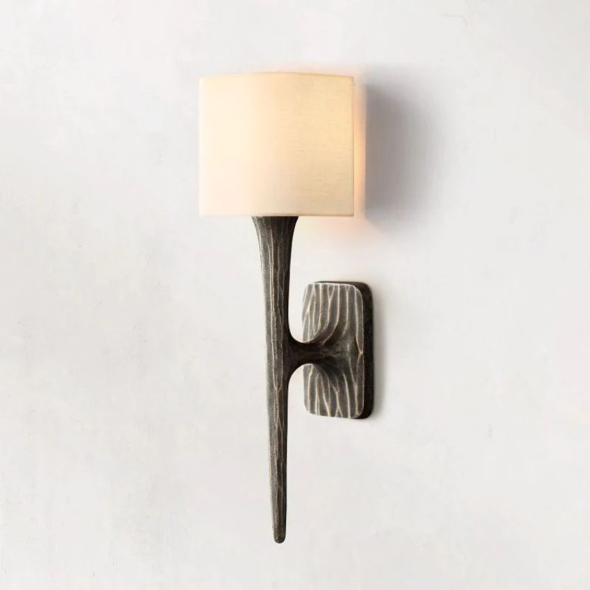 Thaddeus Artisan Forged Shaded Wall Sconce