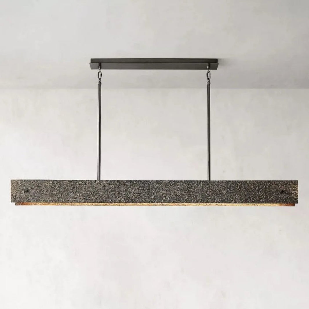 Vouvray Etched Metal Linear Chandelier 72"