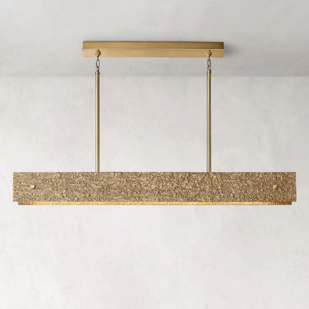 Vouvray Etched Metal Linear Chandelier 54"