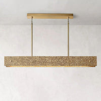 Vouvray Etched Metal Linear Chandelier 54"