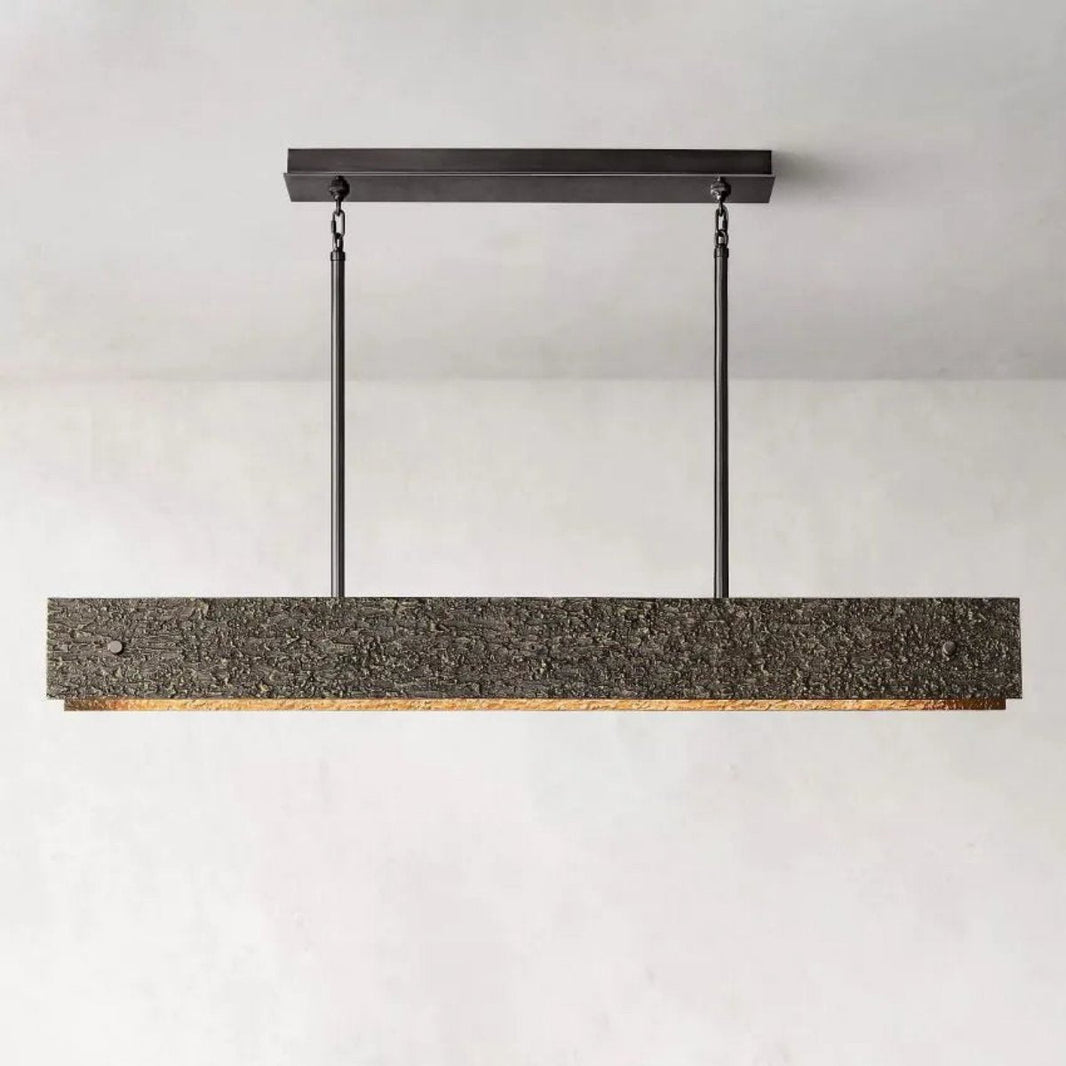 Vouvray Etched Metal Linear Chandelier 54"