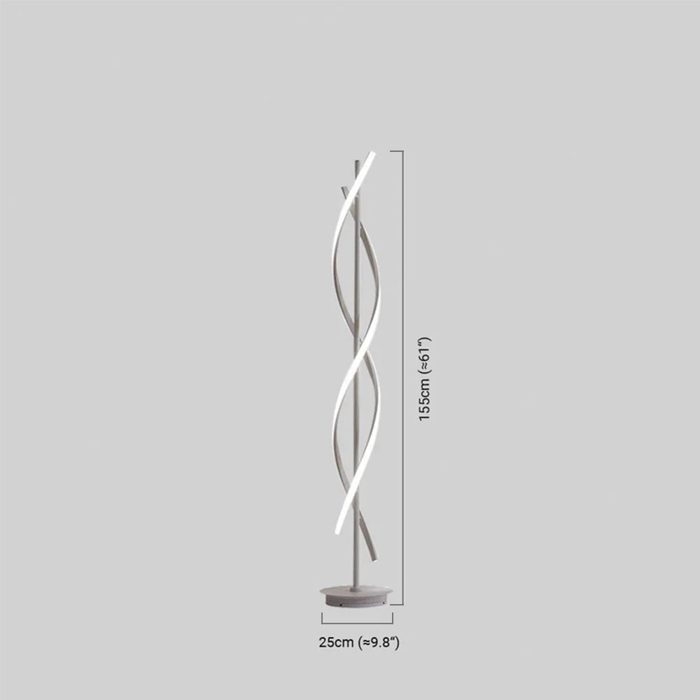 Modern Black & White Floor Lamp Dimension