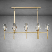 Modern Tulip Linear Chandelier for Dining Room and Bedroom