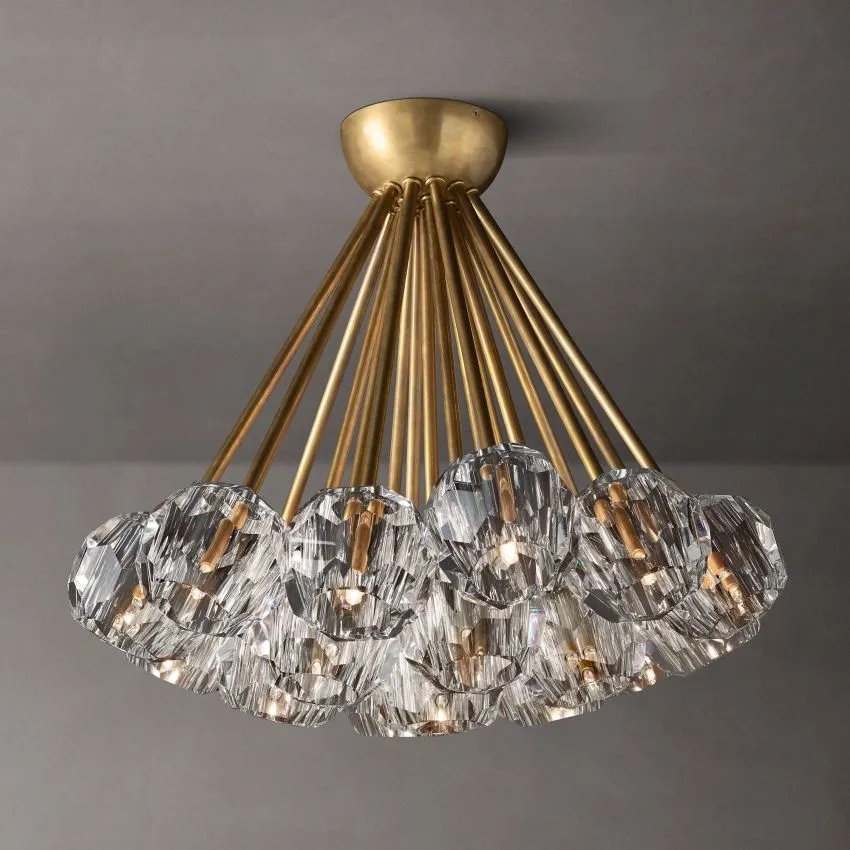 Boule De Radiant Crystal Flush Mount 24"