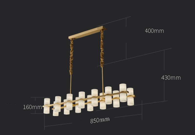 Alabaster Linear Chandelier