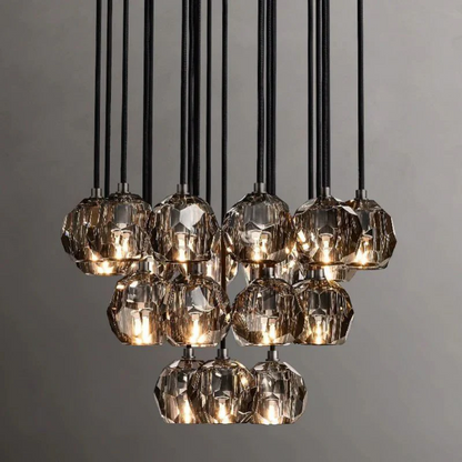 Boule De Radiant Crystal Cluster Chandelier 24"