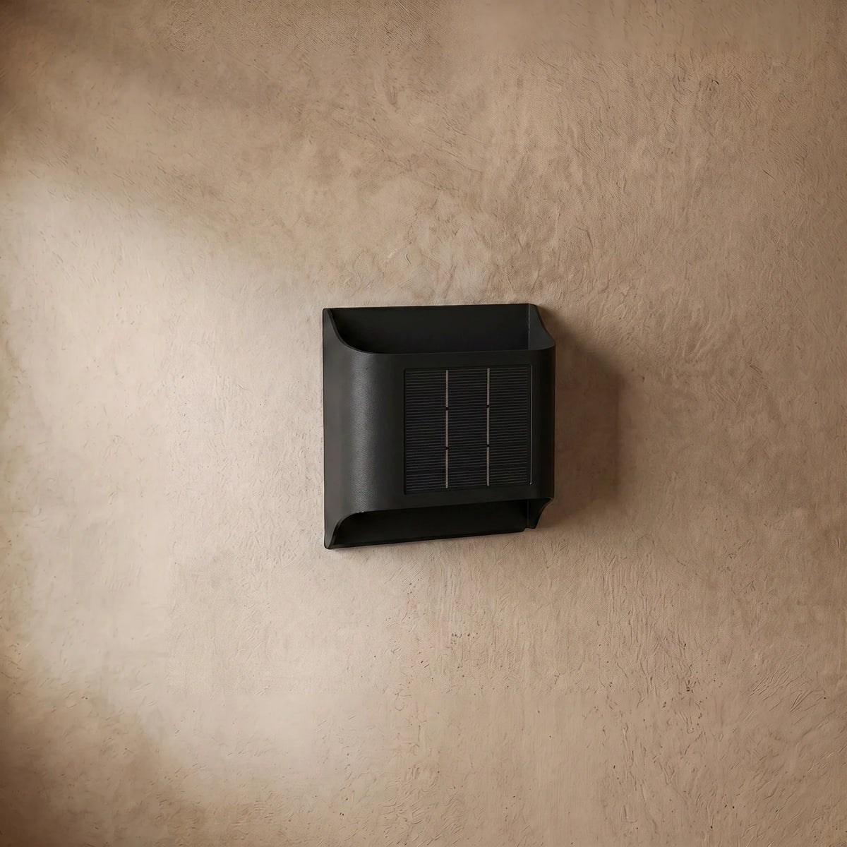 Irondale Modern Solar Sensor Wall Lamp – Black Metal