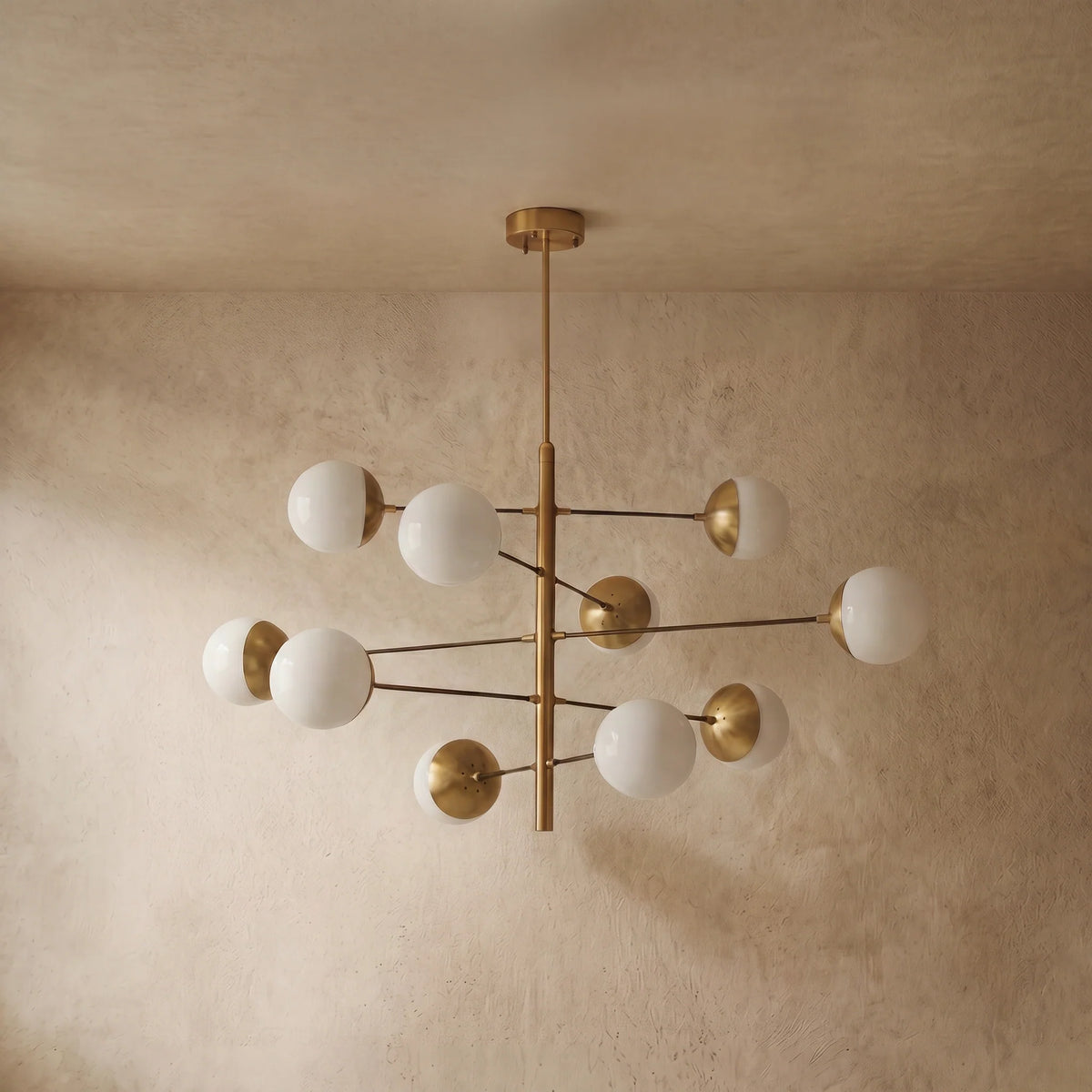drainpangolin Nebula Nordic Gold Chandelier – Multi Globe Metal and Glass Light for Dining Room Bedroom