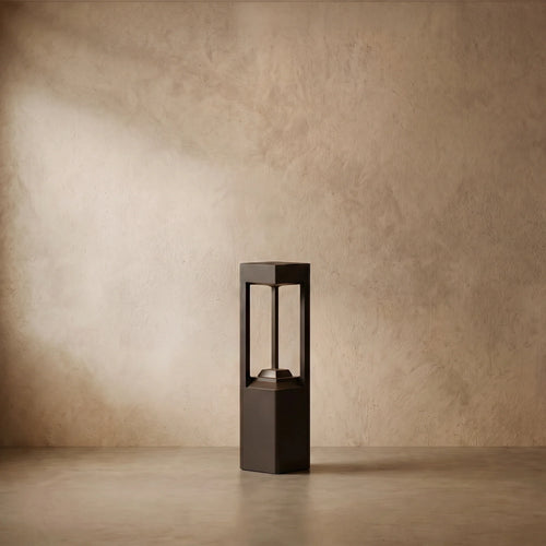 Arcato Modern Rectangular Solar Bollard Light