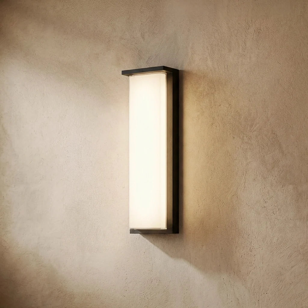 drainpangolin Irondale Modern Rectangular Outdoor Wall Lamp for Garden