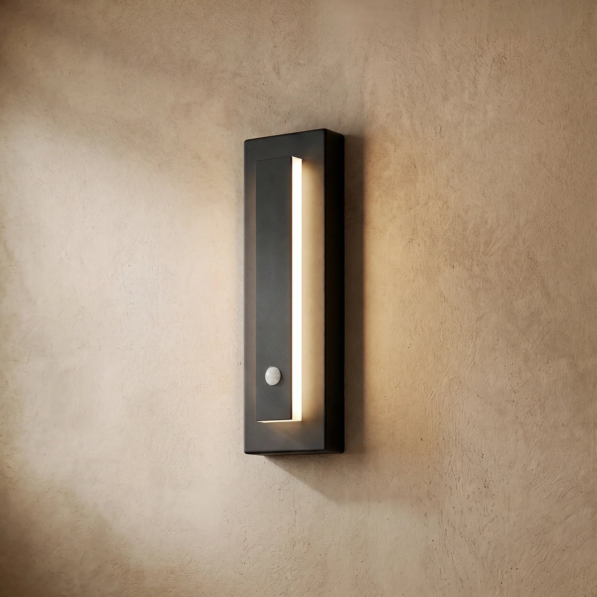 drainpangolin Prisma Modern Metal & Acrylic Wall Lamp - Black Rectangular Design for Garden