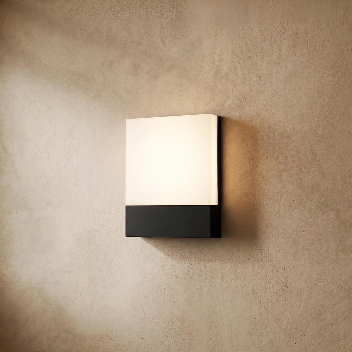 drainpangolin Arcato Modern Outdoor Wall Lamp Metal and Acrylic Square Design for Garden