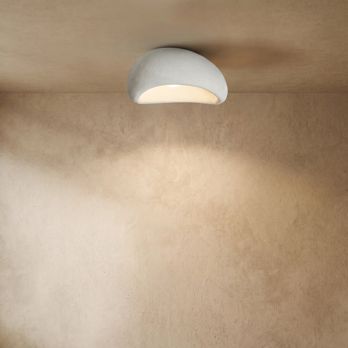 drainpangolin Sandora Nordic Flush Mount Ceiling Light — Resin Bread for Bedroom