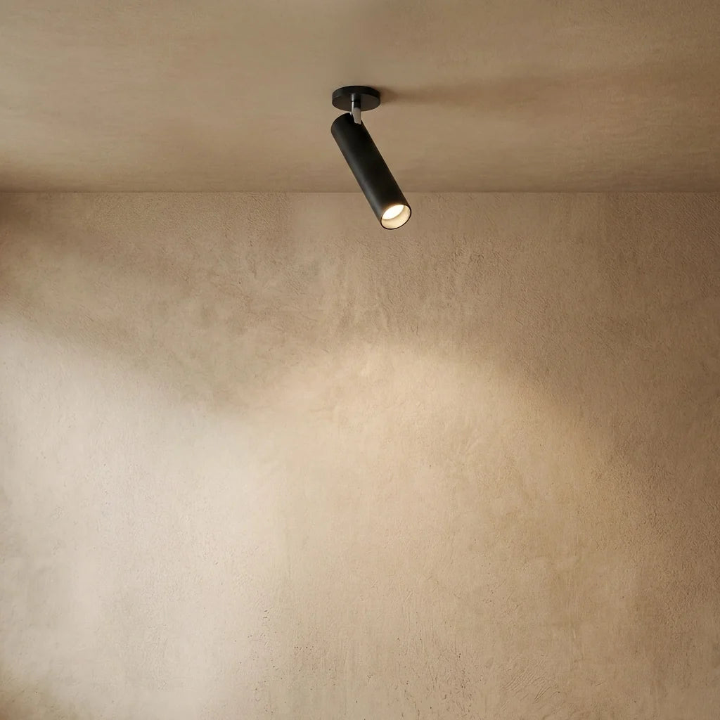 drainpangolin Arcato Modern Linear Ceiling Light - Black Metal Long Tube for Living Room