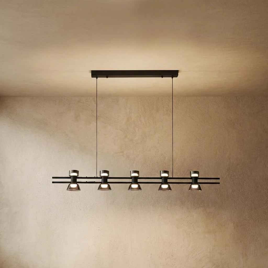 drainpangolin Modern Pendant Light - Black/Gold Metal and Glass for Dining Room