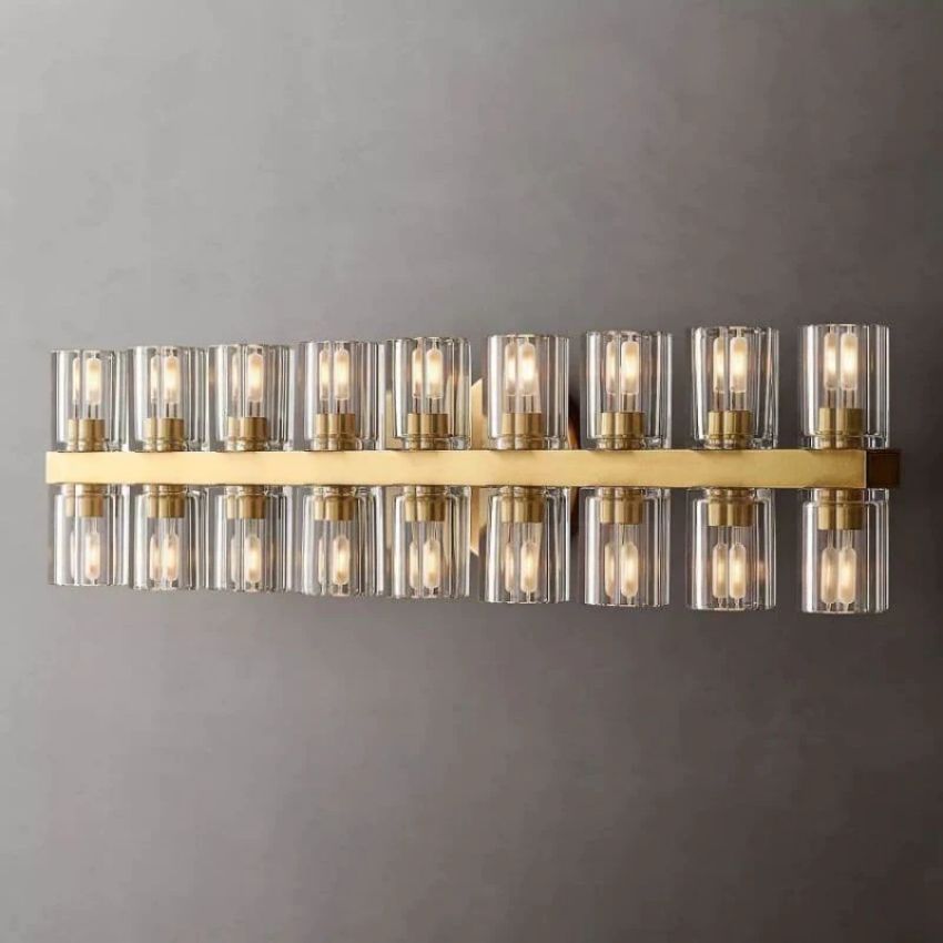 Arcachon Gear Crystal 18-Light Wall Sconce