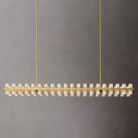 Arcachon Gear Crystal Rectangular Chandelier 72"