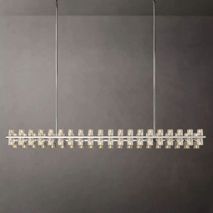 Arcachon Gear Crystal Rectangular Chandelier 72"