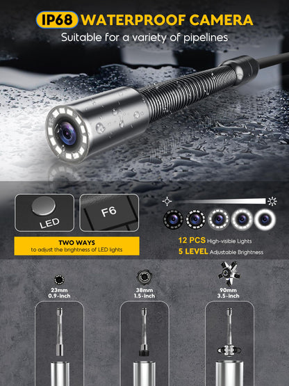 Self Leveling Camear Head with 512Hz Sonde Transmitter (22-23mm IP68)