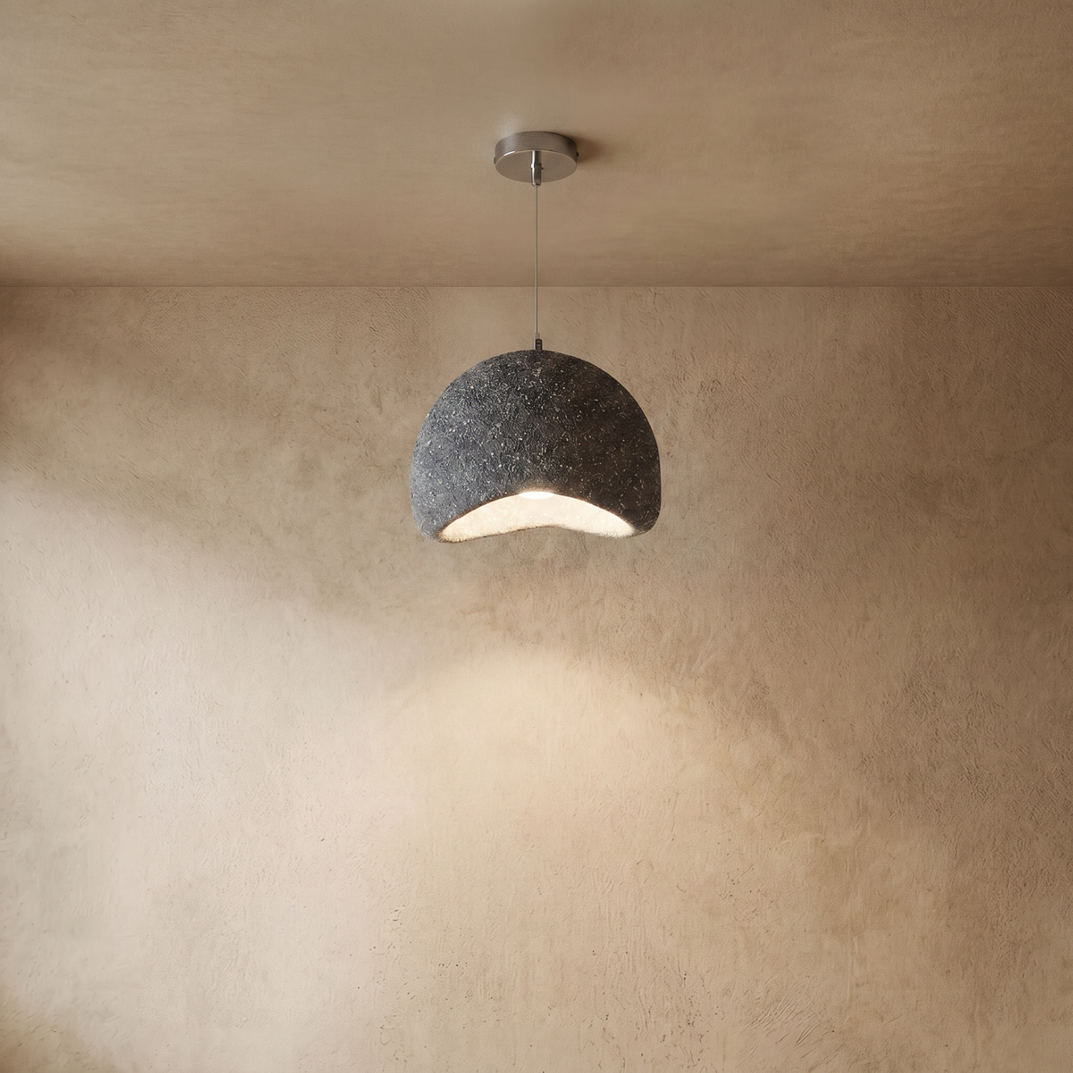 drainpangolin Sandora Art Deco Pendant Light – Resin Bread-Shaped Design for Dining Room