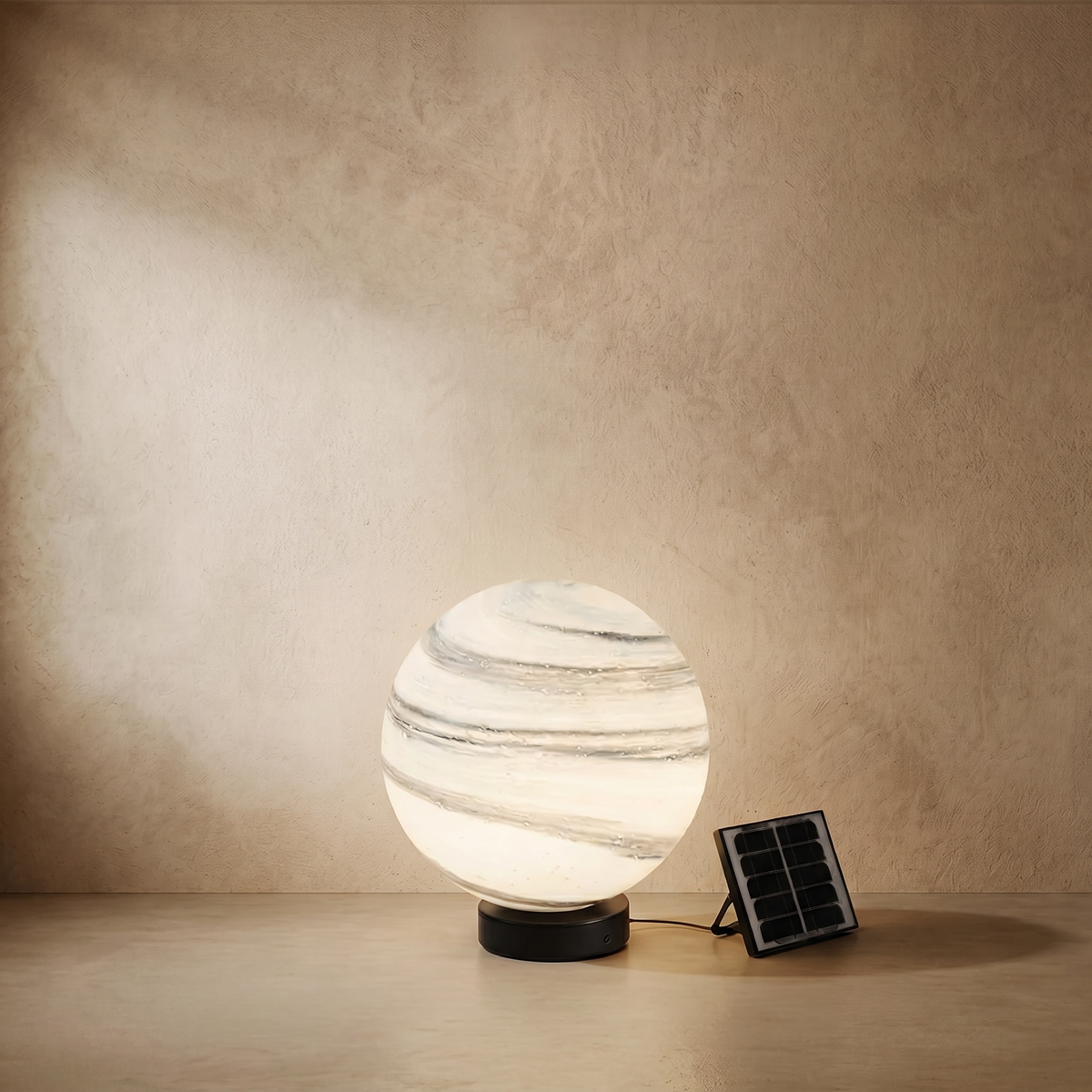 Lunara Art Deco Globe Outdoor Post Light