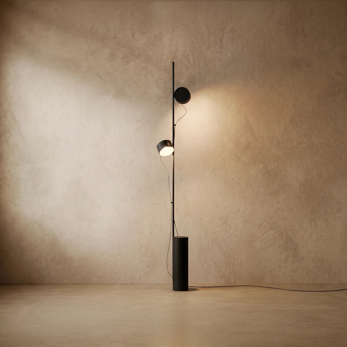 drainpangolin Arcato Classic Black Floor Lamp - Metal & Acrylic Linear Design for Living Room