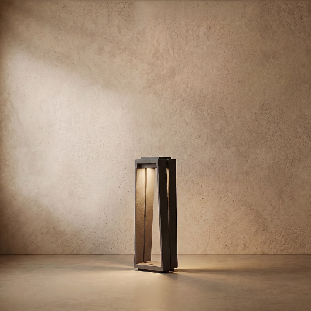 Arcato Industrial Metal & Glass Outdoor Floor Lamp