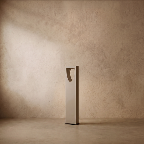Arcato Minimalist Metal & Stone Path Light