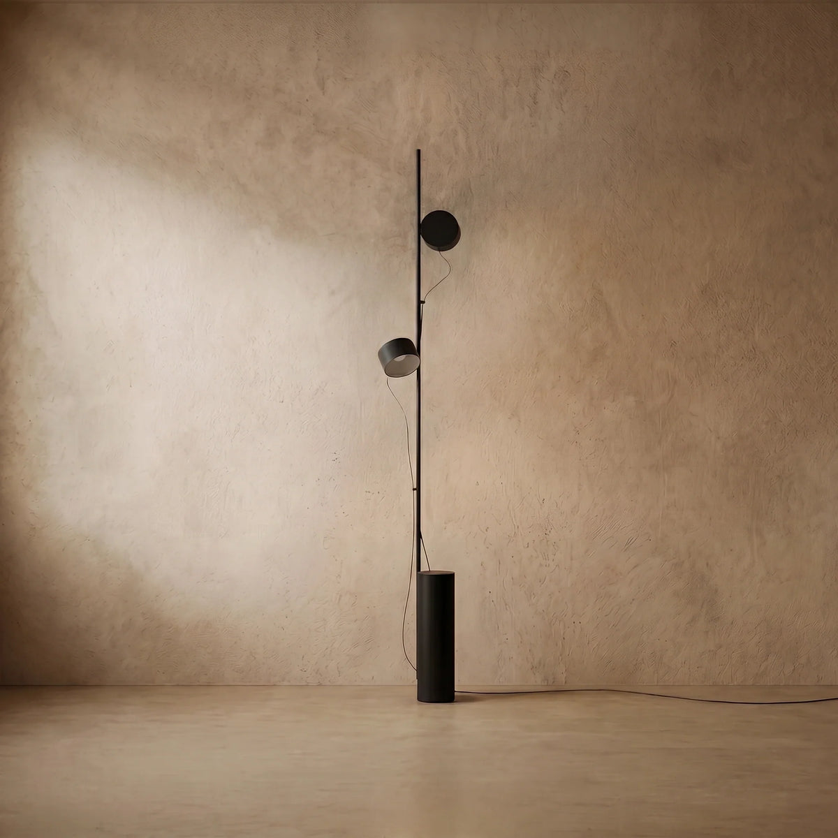 drainpangolin Arcato Classic Black Floor Lamp - Metal & Acrylic Linear Design for Living Room